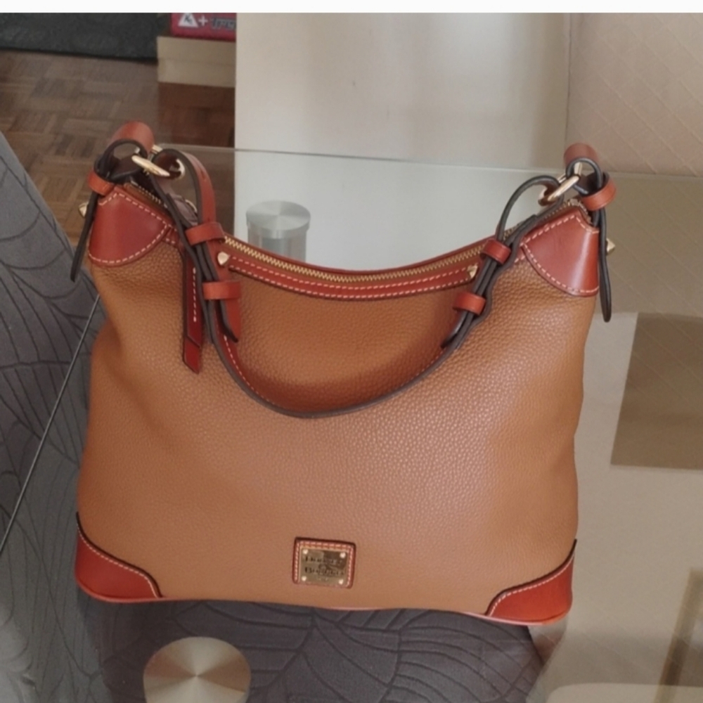 Dooney & Bourke Carmel Brown Leather Shoulder Bag
